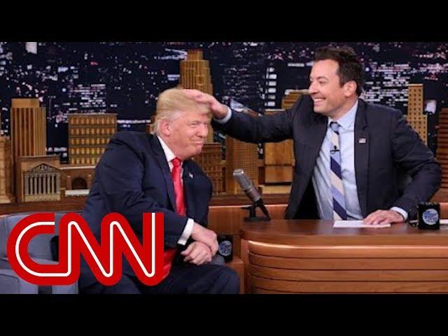 Donald Trump lets Jimmy Fallon mess up his hair