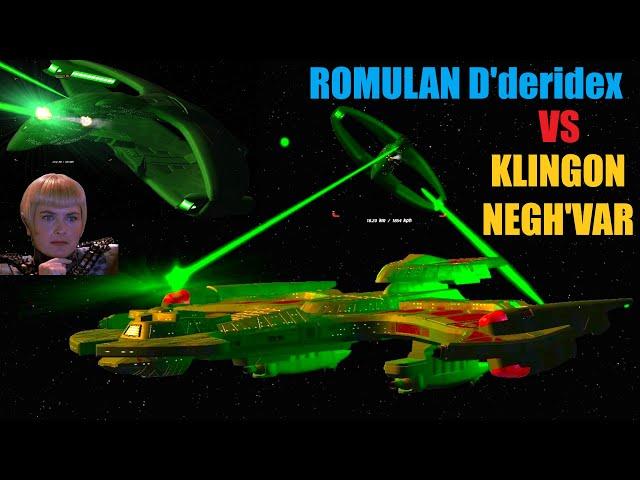 Viewer Request - Klingon Negh'var VS Romulan D'deridex Class Warbird - Star Trek Starship Battles