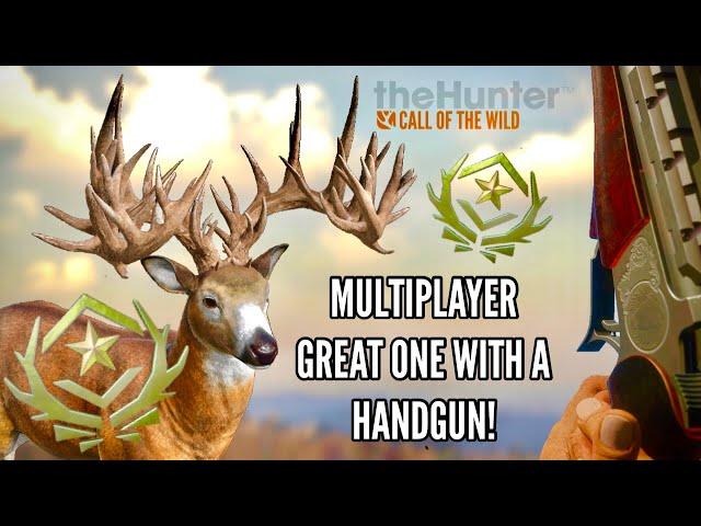 BIG RACK GREAT ONE WHITETAIL AND LVL 3 BUCK IN ONE HERD ON THE HUNTER CALL OF THE WILD MULTIPLAYER!?