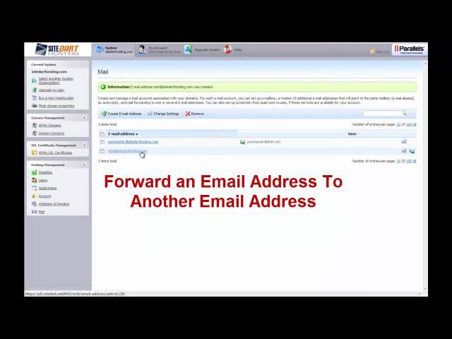 Setup an Email Address in SiteDart Hosting