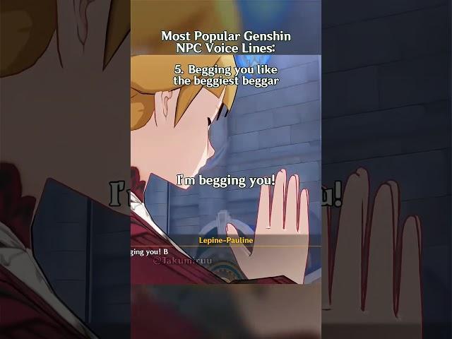 Genshin Impact Most Popular NPC Voice Lines