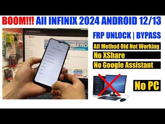 All Infinix FRP Bypass 2024 Without pc | infinix Android 12/13 Google Account Remove