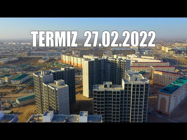 27.02.2022 TERMIZ UZBEKISTAN.DRONE. KO'P QAVAT UYLAR