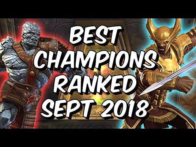 Best Champions Ranked September 2018 - Seatin's Tier List - Marvel Contest Of Champions