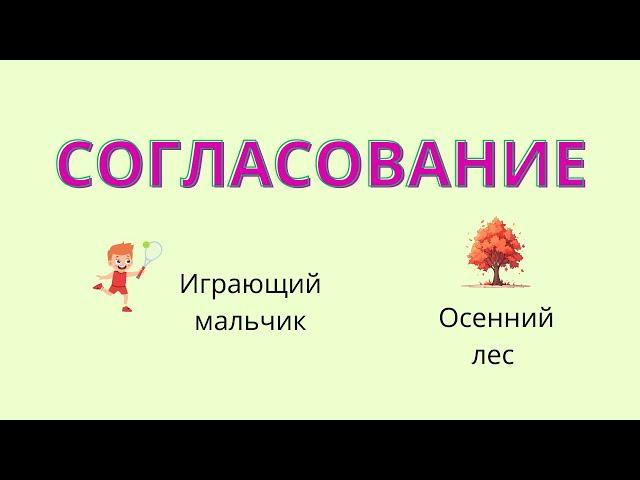 Согласование. Вид подчинительной связи.