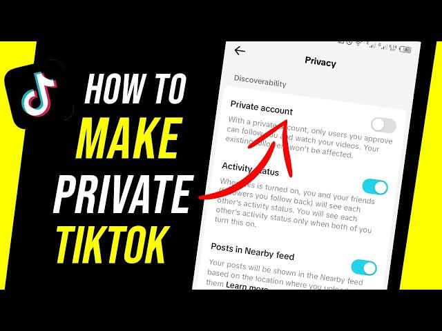 How to Make Tik Tok Account Private | Tiktok Private account kaise banaye 2024