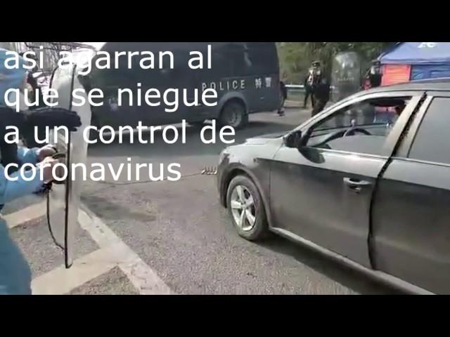 quiso escapar del control de transito por coronavirus , asi lo capturo la policia.