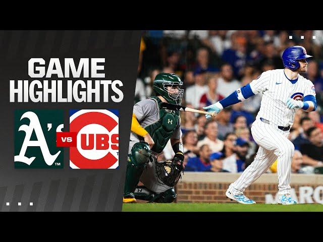 A's vs. Cubs Game Highlights (9/16/24) | MLB Highlights