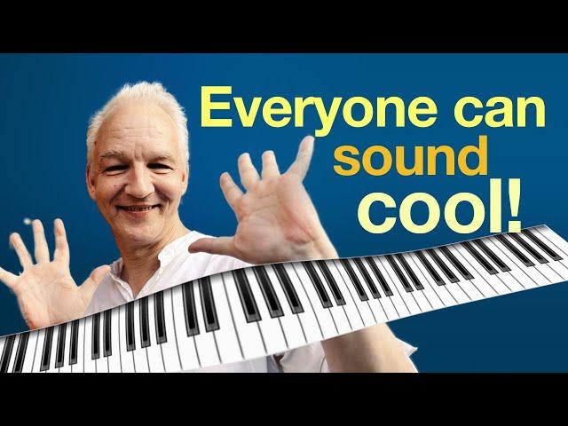 How To Fake COOL BLUES on Piano, tasteful riffs & laid back groove