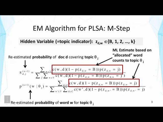 Text Mining and Analytics || 02 14 2 14 Probabilistic Latent Semantic Analysis PLSA Part 2 00 10 15