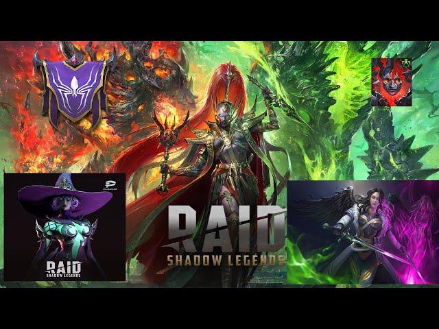 RAID: Shadow Legends. Проходим 21 этаж Темные Эльфы. Обзор героя Владычица Риан.