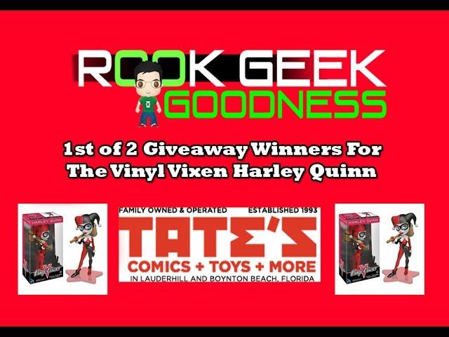 Rook Geek Goodness 1st of 2 Giveaway Winner For The Vinyl Vixen Harley Quinn Statue