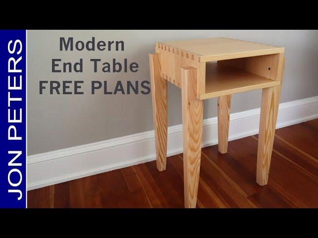 Modern End Table / Side Table DIY Woodworking Project by Jon Peters