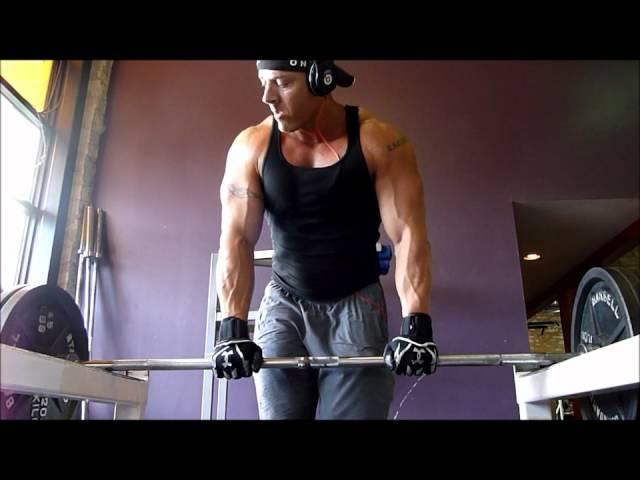 Heavy Deadlifts and Shrugs-  Fitness Model Micah LaCerte