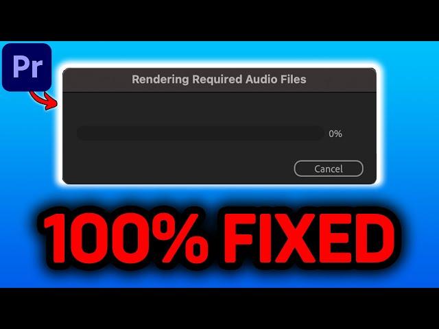 100% FIXED! How To Fix Rendering Required Audio Files Premiere Pro Stuck
