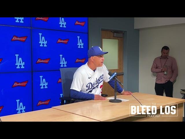 The Bleed Los Podcast - #Dodgers Manager Dave Roberts Post Game from Dodger Stadium
