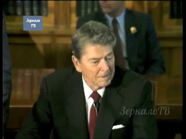 Президенту США показали МГУ, потом Рейган пообщался с отличниками, 1986 г. Кинохроника, СССР