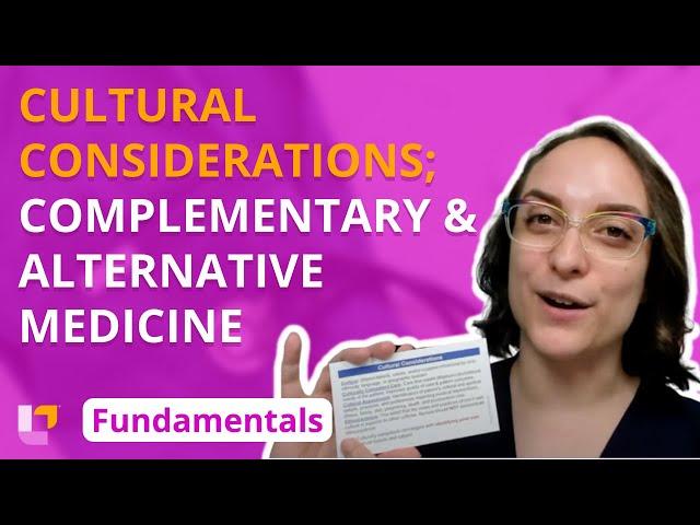 Cultural Considerations; Complementary and Alternative Medicine - Fundamentals - @LevelUpRN