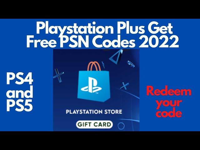 Playstation Plus Get Free PSN Codes 2022