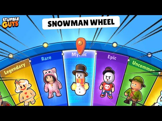 I Want FLAMING SNOWMAN  MYTHIC SKIN | SNOWMAN WHEEL - Stumble Guys