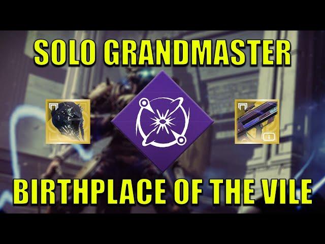 Solo Birthplace of the Vile Grandmaster - Void Warlock [Destiny 2]