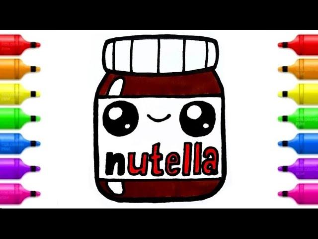 HOW TO DRAW A CUTE NUTELLA || Easy drawing || Как нарисовать МИЛУЮ НУТЕЛЛУ