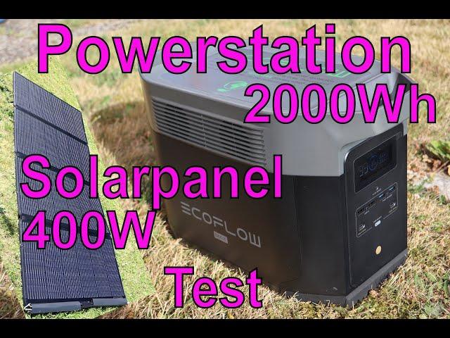 EcoFlow Delta Max 2000 Powerstation + 400W Solarmodul - Notstrom für vieles. zB TV, Beatmungsgerät