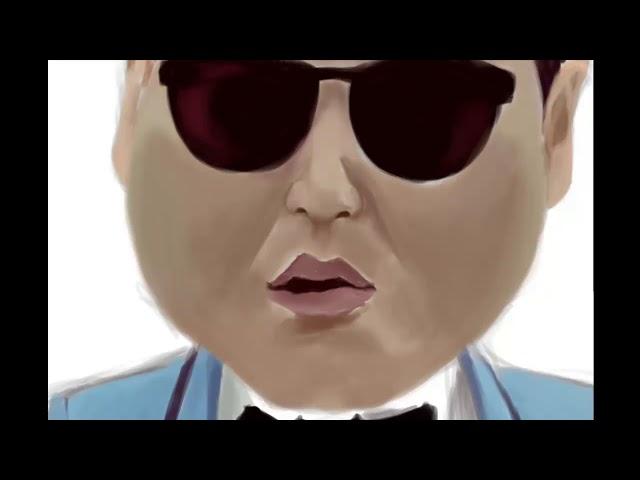 PSY Caricature  OPPA GANGNAM STYLE Speed Painting