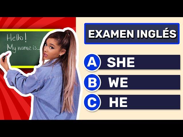 EXAMEN DE INGLÉS A2  NIVEL BÁSICO A2 (18 PREGUNTAS)