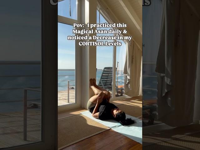 Lower Your Cortisol Levels with this Asan.. #yoga #cortisol control#cortisol #shorts #youtube