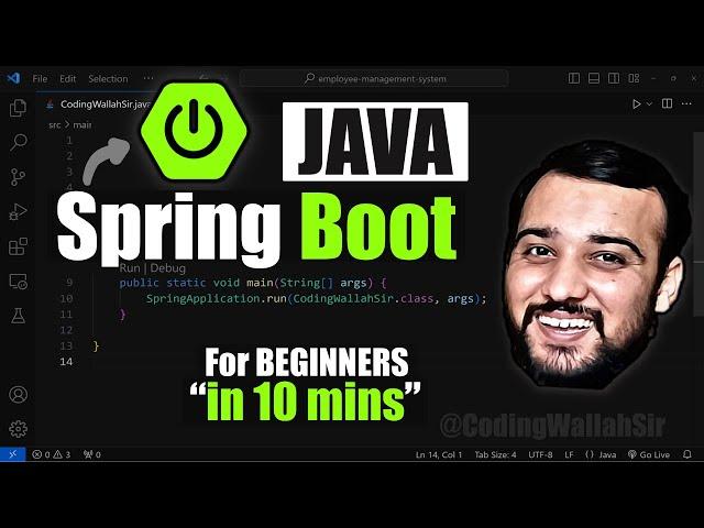 Spring Boot in 10 Mins | Java Spring Boot Tutorial [Hindi] | Coding Wallah Sir