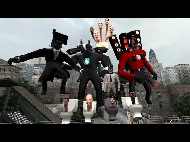 NEW CAMERAMAN ARMY VS SKIBIDI TOILET FAMILY VS SPEAKERMAN BOSSES!! (Garry's Mod)