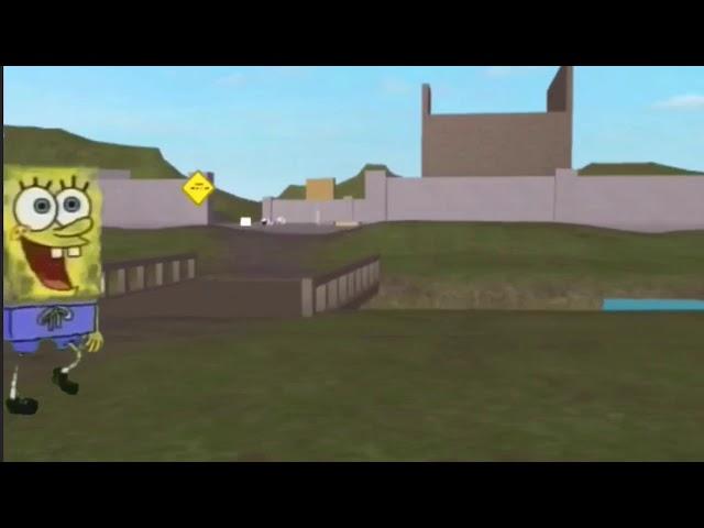 Spongebob plays roblox
