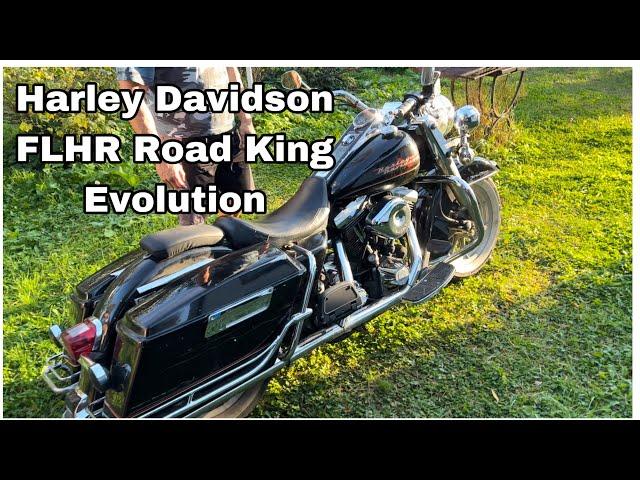 Мини обзор, чемпионский Нarley Davidson FLHR Road King на прямотоках, карбюратор S&S, Evolution.