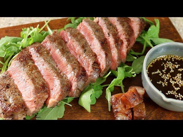 JAPANESE "BBQ" SAUCE RECIPE "YAKINIKU TARE" WITH 30 DAY DRY AGED SIRLOIN BEEF STEAK -  自家製焼肉のたれ