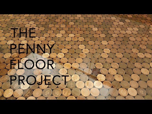 UK Penny Floor Project | Using 27,000 1 penny coins and creating a copper penny floor.