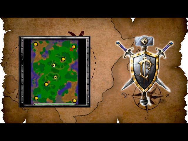 WarCraft III Reforged. Plunder Isle. Easy AI 50%. Human vs. NE