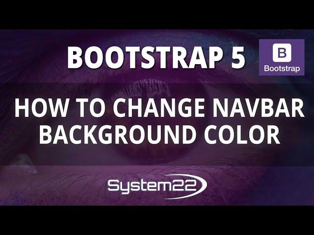 Bootstrap 5 How To Change Navbar Background Color 