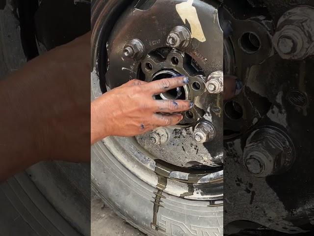 Truck hub fitting #repair #service #truckmechanic