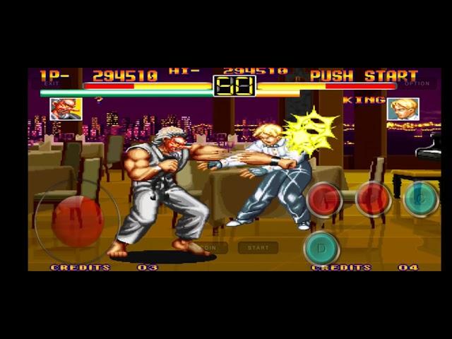 Art of Fighting 1 arcade boss hack with cheats as well