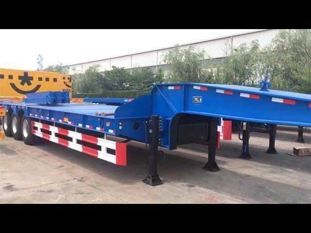 CIMC 3 Axle 60T Lowbed Tuck Trailer Transport For Sale In Tanzania