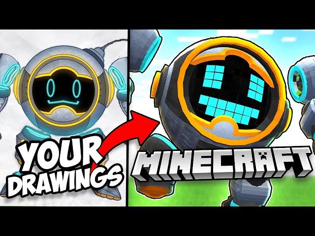 I Added YOUR Drawings into Minecraft! #1