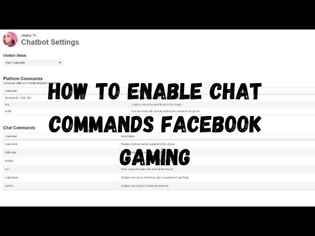 HOW TO ADD COMMANDS IN FACEBOOK PAGE