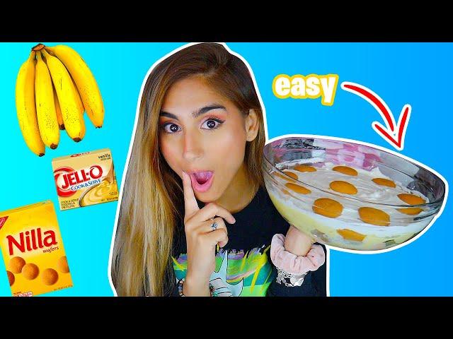 BEST & EASIEST BANANA PUDDING EVER! Lazy Cooking