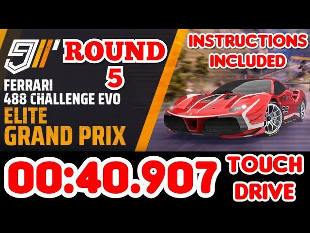 Asphalt 9 - Ferrari 488 Challenge Evo Elite Grand Prix ROUND 5 00:40.907 Touchdrive Instructions