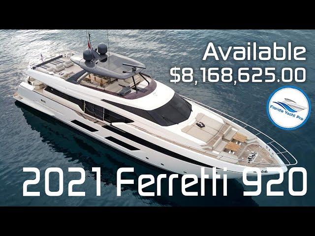 93' Ferretti Yachts 920 2021 available for $8,168,625 Million Available Now | Yacht Search MLS