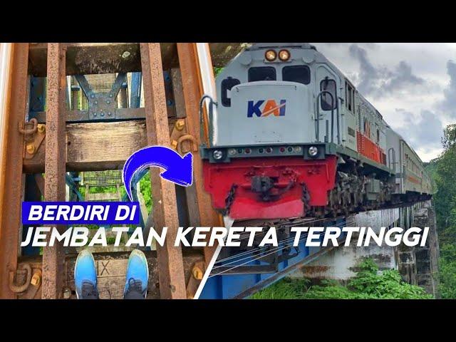 SENSASI BERDIRI DI JEMBATAN KERETA TERTINGGI‼️Lihat Kereta Lewat Jembatan Terpanjang dan Tertinggi