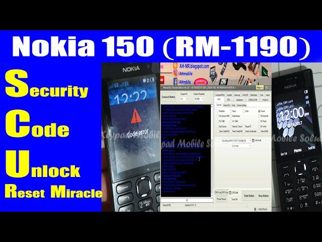 Nokia 150 (RM1190) Security Code Unlock without data loss Miracle Crack | Urdu Hindi