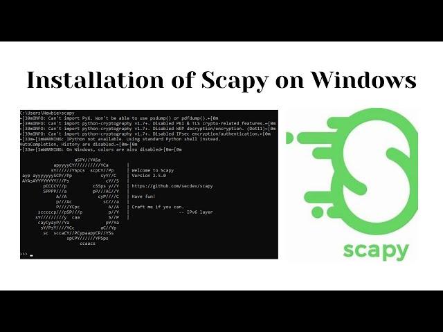 Installing Scapy on Windows