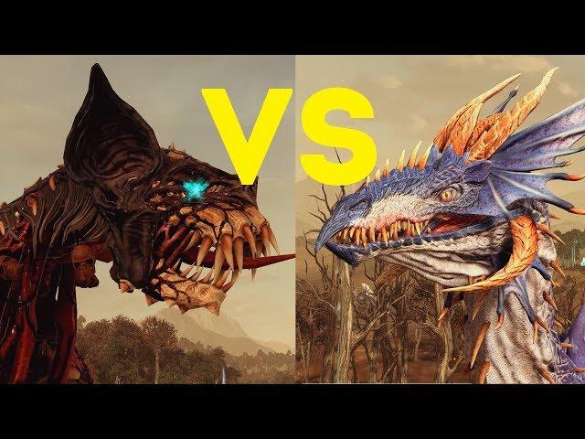 Звездный дракон vs Терроргейст Total War Warhammer 2. тесты юнитов v1.4.1.